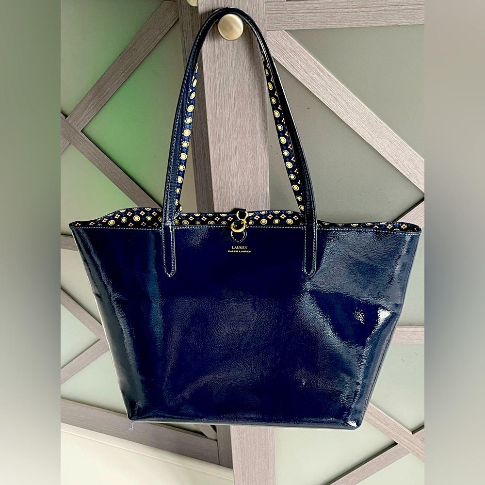 Ralph Lauren Navy patent bag